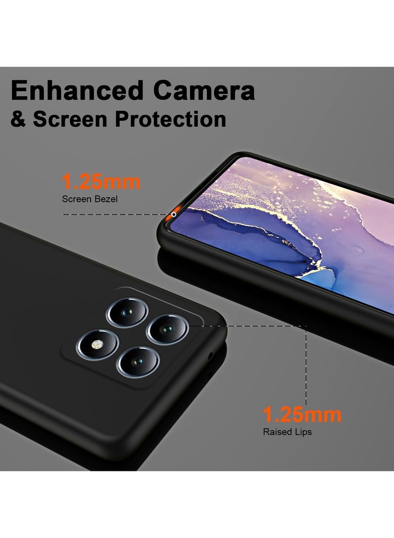 حافظة هاتف Xiaomi 14T Pro ناعمة ومرنة وغطاء خلفي من مادة TPU باللون الأسود غير اللامع مع حماية للكاميرا مصممة لهاتف Xiaomi 14T Pro - Image 2