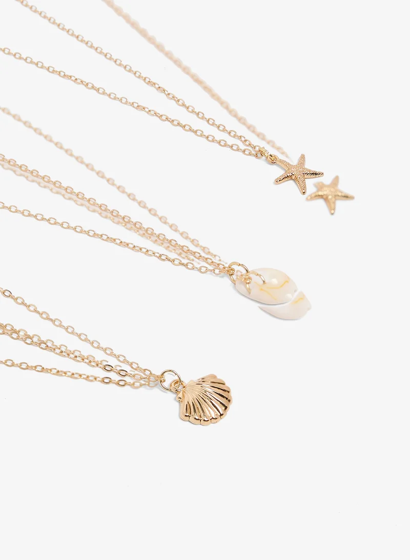 Ginger Beach Inspired Gold Necklaces