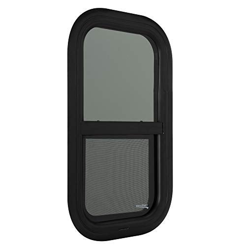 RecPro RV Window | 12"W x 24"H | Teardrop Style | Vertical Sliding | RV Window Replacement | Made in USA - Image 1