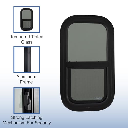 RecPro RV Window | 12"W x 24"H | Teardrop Style | Vertical Sliding | RV Window Replacement | Made in USA - Image 5
