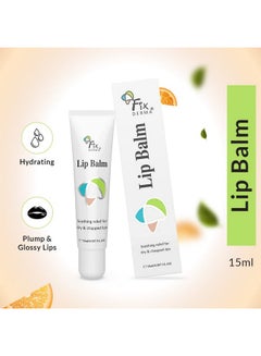 FIXDERMA Lip Balm With Vitamin C And Vitamin E | Lip Balm For Dark Lips | Lip Balm For Dry Lips & Chapped Lips | Lip Gloss | Lip Balm For Women & Men - 15Ml, White  - Image 2