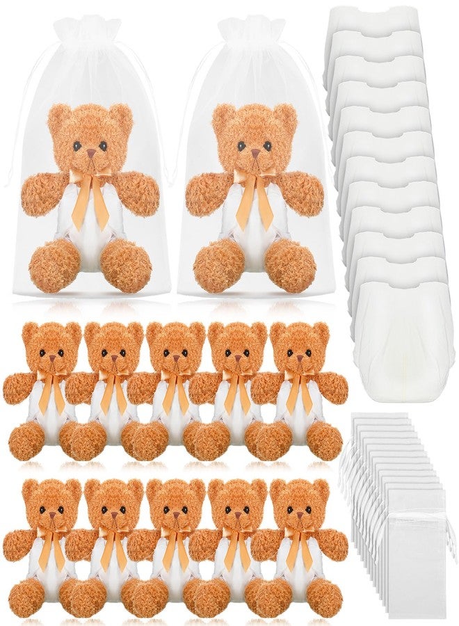 Seenelling 12 Sets Bear Blindfolded Diaper Changing Baby Shower Games Baby Dolls Diapers for Bridal Shower Gender Reveal Games Prizes Gifts for Adults Boys Girls (Brown) - Image 1