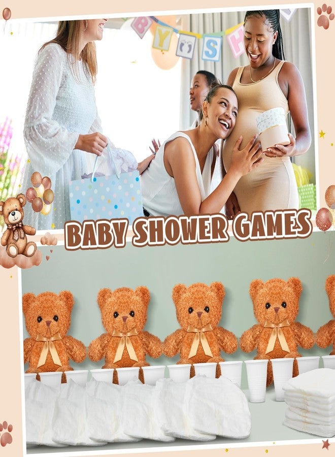 Seenelling 12 Sets Bear Blindfolded Diaper Changing Baby Shower Games Baby Dolls Diapers for Bridal Shower Gender Reveal Games Prizes Gifts for Adults Boys Girls (Brown) - Image 5