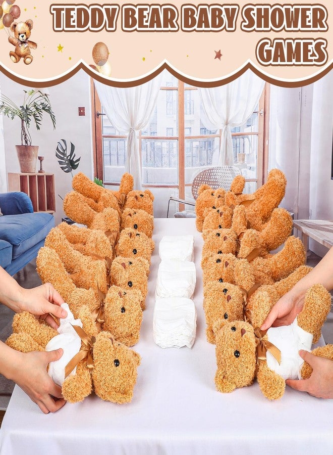 Seenelling 12 Sets Bear Blindfolded Diaper Changing Baby Shower Games Baby Dolls Diapers for Bridal Shower Gender Reveal Games Prizes Gifts for Adults Boys Girls (Brown) - Image 2