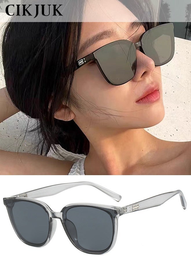 CIKJUK TR Sunglasses Men Women Fashion UV400 Protection Sun Glasses  Design Men's Women's Sunglass Trendy Sun Glas Travel Driving Shades Daily life Eyewear Grey - Image 1