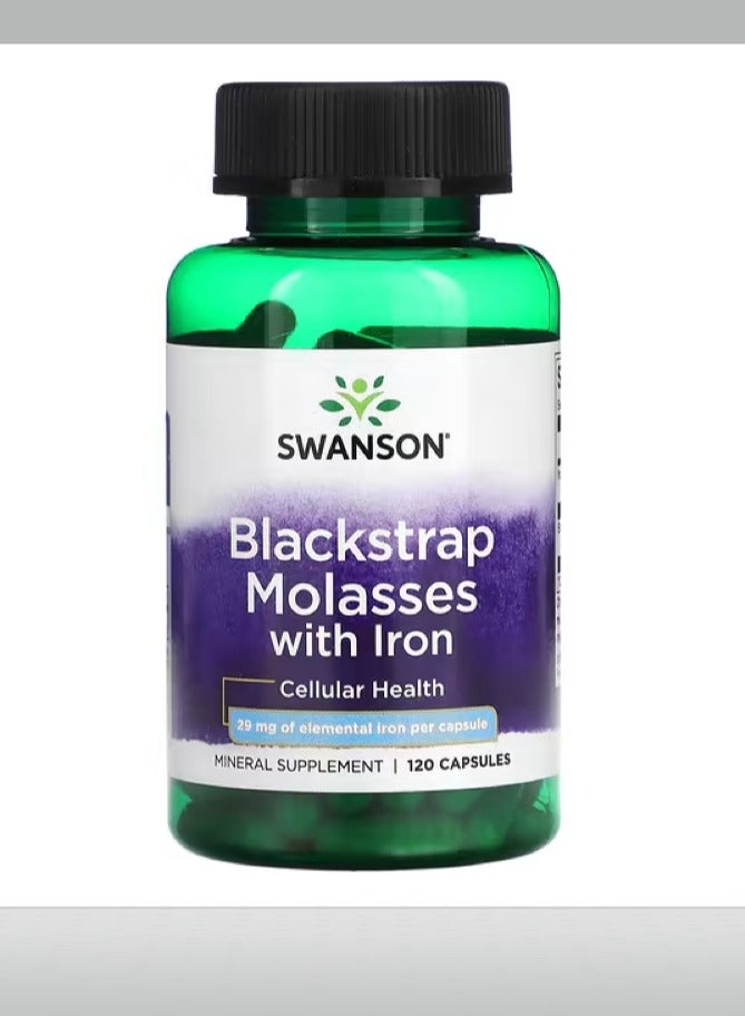 SWANSON Blackstrap Molasses With Iron 120 Capsules