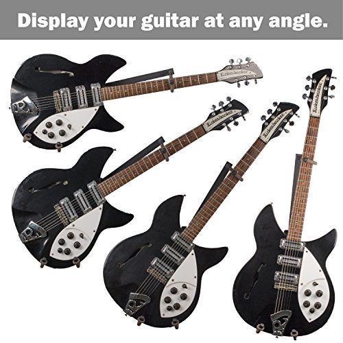 String Swing Guitar Holder Horizontal Low-Profile Narrow-Body for Flat Wall Mount Bass and Electric Guitars- 1 Piece Unit CC151-LPN-FW - Image 3