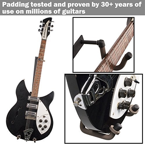 String Swing Guitar Holder Horizontal Low-Profile Narrow-Body for Flat Wall Mount Bass and Electric Guitars- 1 Piece Unit CC151-LPN-FW - Image 4