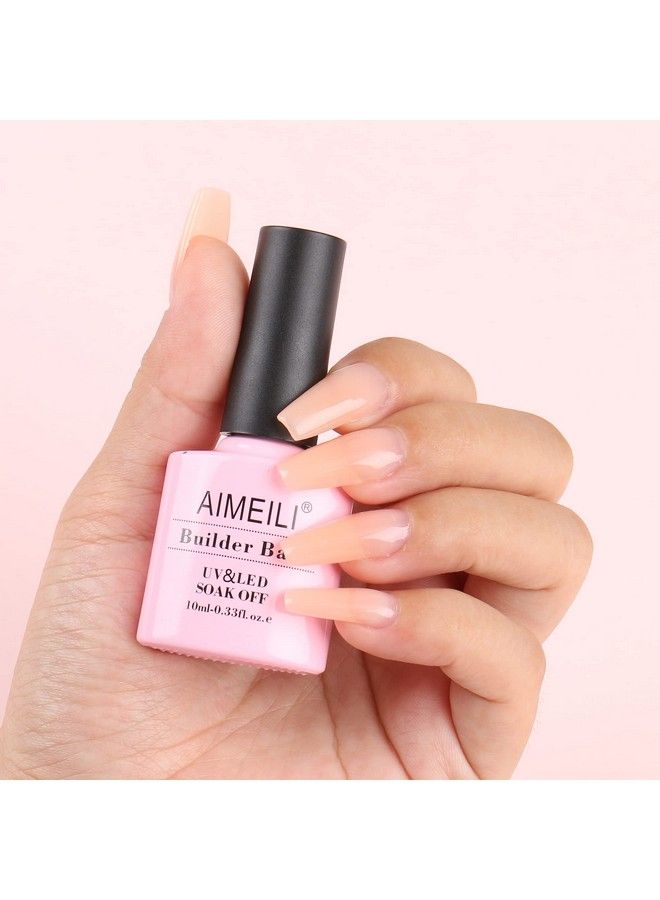AIMEILI Builder Base Sheer Color Gel No Need Slip Solution Builder Extension Soak Off Gel Nail Polish 6Pcs X 10Ml Kit Set 34 - Image 5