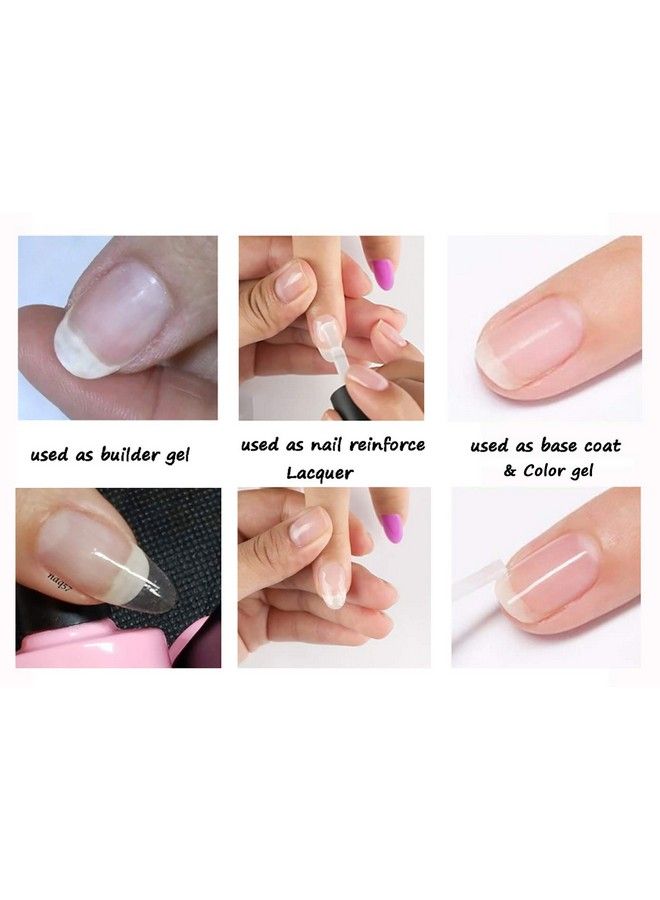 AIMEILI Builder Base Sheer Color Gel No Need Slip Solution Builder Extension Soak Off Gel Nail Polish 6Pcs X 10Ml Kit Set 34 - Image 4