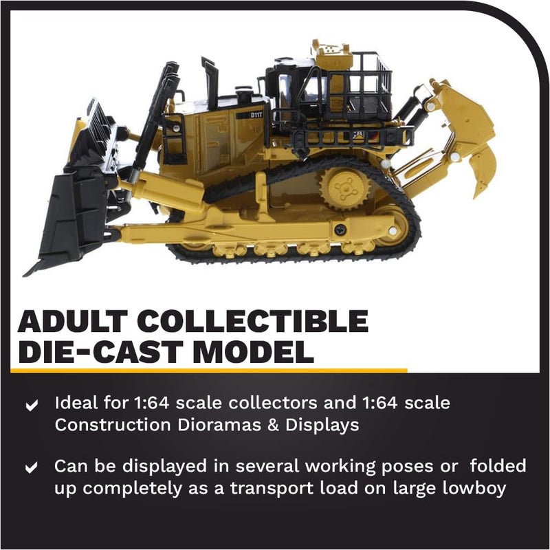Diecast Masters 1/64 Caterpillar CAT D11 Dozer W/ 2 Blades and 2 Rear Rippers 85637 - Image 4