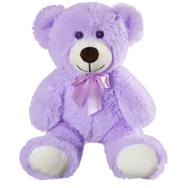 SNOWOLF Teddy Bear Plush Cute Stuffed Animal Toys Pillow Violet Bear Doll Gift for Kids Boys Girls Birthday Christmas Valentines Day 137In35CM Purple - Image 3