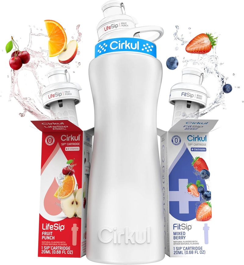 Cirkul طقم زجاجة ماء بلاستيكية سعة 22 أونصة من سيركول - Image 1