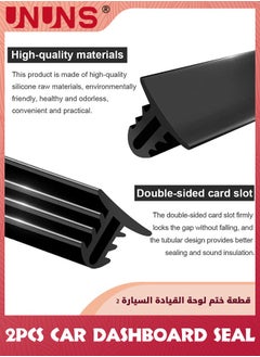 UNUNS 2 Pcs Interior Car Dashboard Seal,Self Adhesive Automotive Rubber Weather Draft Seal Strip,Universal Car Slit Weatherstrip,Front Windshield Rubber Seal,Rubber Trim Seal For Cars Boats RVs Trucks  - Image 3