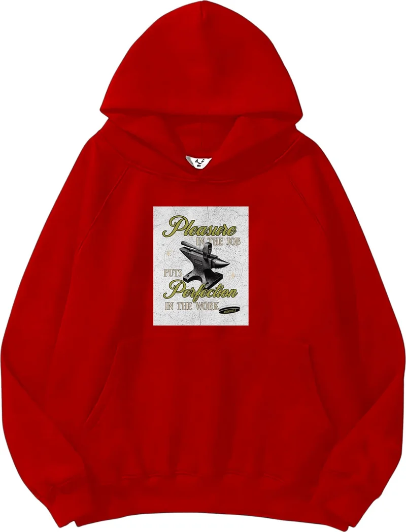 DogFish Women, Men Sweatshirt Oversize Poster Quote 4 Printed Bold Red Lover Sweatshirt
