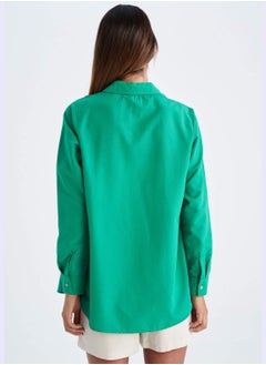 DeFacto Oversize Fit Long Sleeve Poplin Shirt  - Image 5