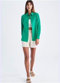 DeFacto Oversize Fit Long Sleeve Poplin Shirt  - Image 2