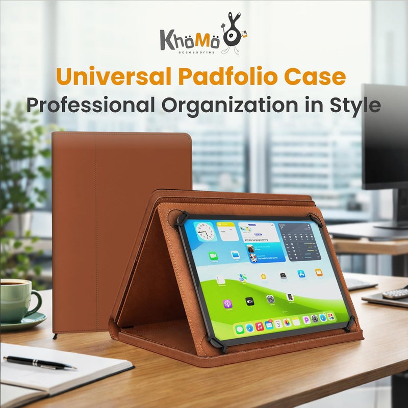 KHOMO Universal Padfolio Case â€“ Tablet Portfolio Organizer with Notepad Holder â€“ Compatible with iPad 10th/11th Gen, iPad Pro 11, iPad 7/8/9 (10.2", 10.9", 9.7") - Image 2