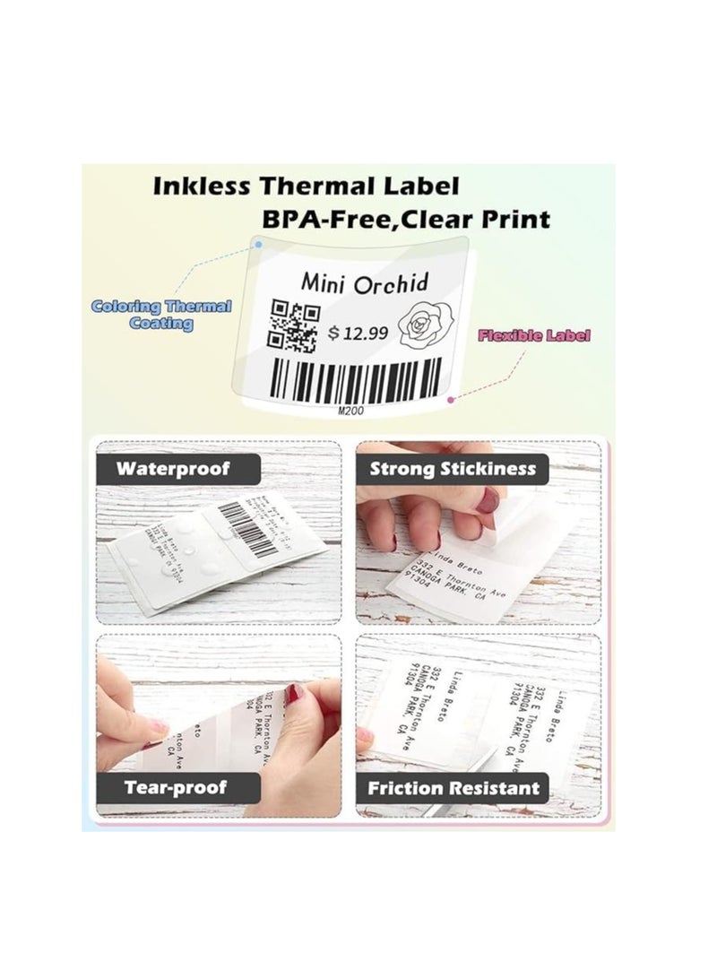 Terabyte 2 x Label rolls for M110/M110S/M120/M200/M220 Bluetooth Label Printers - Black on White Sticker Labels (50 x 20 mm 320 labels) - Image 3