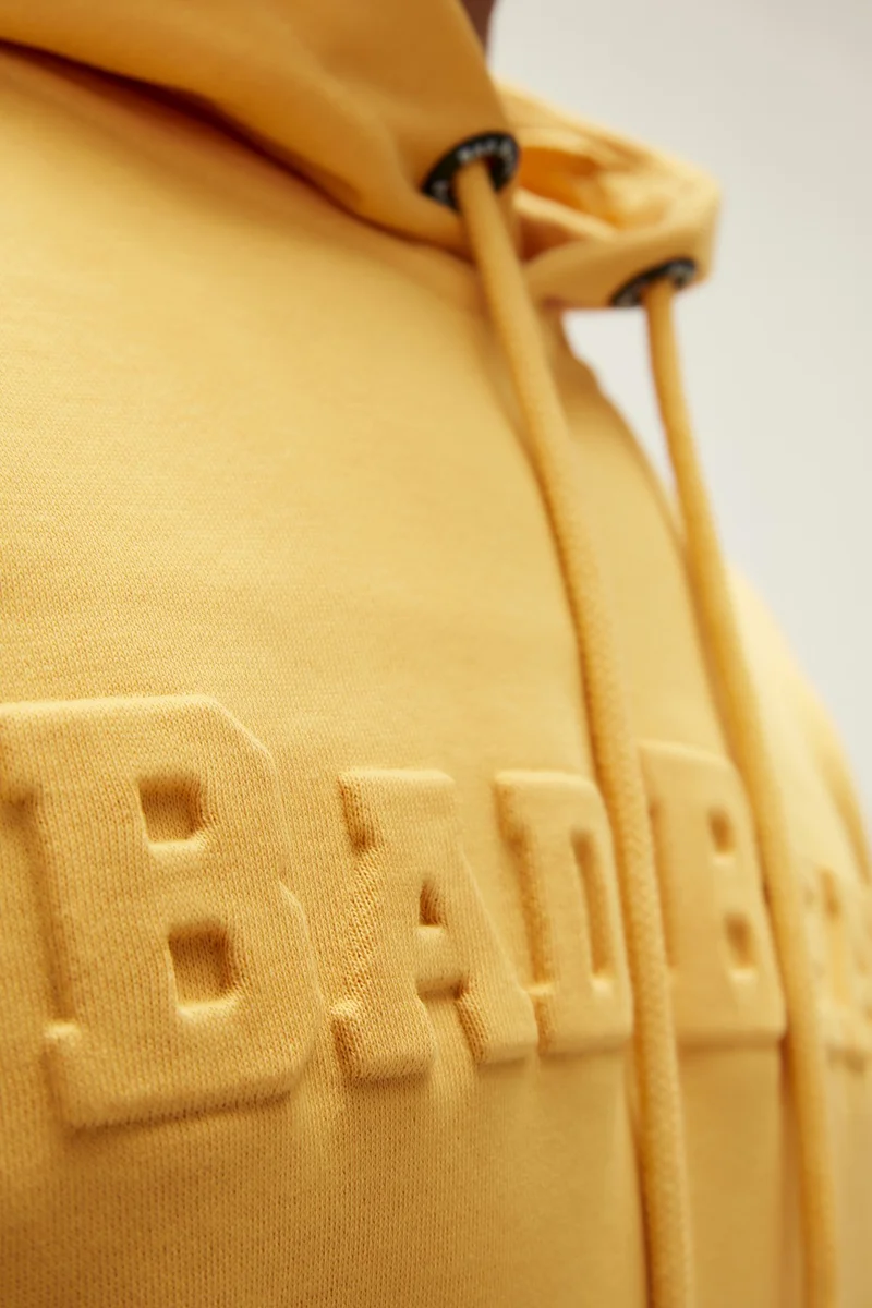 باد بير Pucker Bear Men's Yellow Hooded Sweatshirt