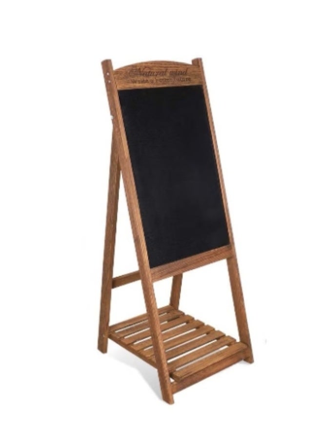 حامل نباتات خشبي مع سبورة - حل أنيق للتخزين والعرض لمساحات المعيشة - Image 1