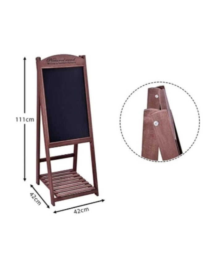 حامل نباتات خشبي مع سبورة - حل أنيق للتخزين والعرض لمساحات المعيشة - Image 2