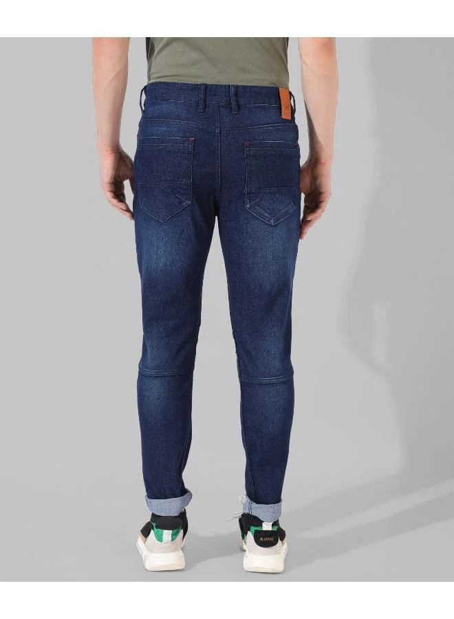 CAHOOT  Men's Classic Blue Dark-Washed Regular Fit Denim Jeans for Men | Best Price UAE