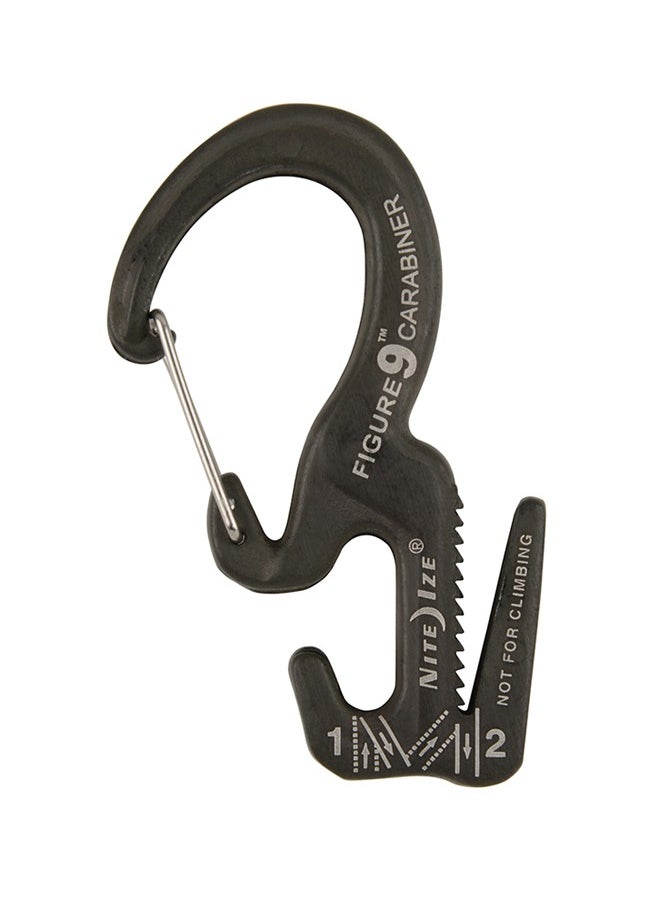 NiteIze أداة شد الحبل Carabiner من الشكل 9 - صغيرة - عبوتان مع حبل - أسود  - Image 1