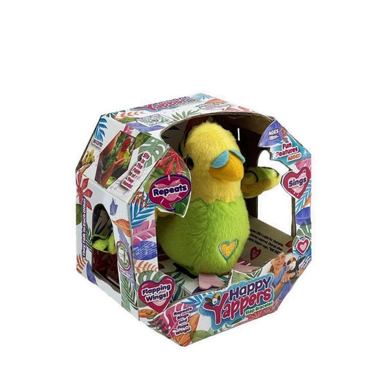 Happy Yappers لعبة طائر الببغاء القابلة للتفاعل من هابي يابرز (أخضر) - Image 2