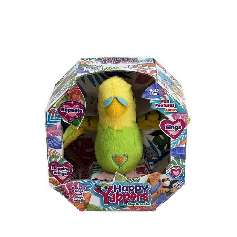 Happy Yappers لعبة طائر الببغاء القابلة للتفاعل من هابي يابرز (أخضر) - Image 1
