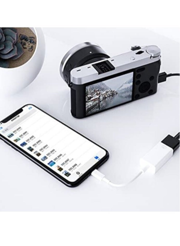 Yesido - GS10 iPhone OTG Cable Adapter | Lightning to USB OTG Connector for iPhone & iPad | Plug & Play Data Transfer, USB Flash Drive, Keyboard, Mouse & More | High-Speed Sync & Charging – White - Image 1