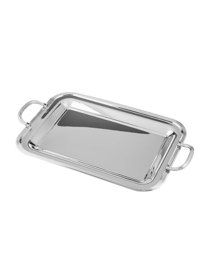 Dania 🥂 Luxury Rectangular Nickel Serving Tray Set  3-Piece Elegant Design – Model T1945-S (35×25 | 43×30 | 50×36 cm) - Image 3
