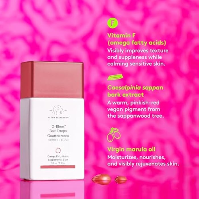 Drunk Elephant قطرات درانك إليفانت أو-بلوس روزي - 30 مل/1 أونصة سائلة - سيروم قطرات بلون خوخي-وردي - عناية بالبشرة نظيفة سريرية - خالية من القسوة - مختبر من قبل أطباء الجلد - خالية من الزيوت الأساسية والسيليكون والعطور - Image 4