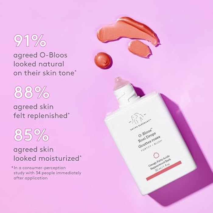 Drunk Elephant قطرات درانك إليفانت أو-بلوس روزي - 30 مل/1 أونصة سائلة - سيروم قطرات بلون خوخي-وردي - عناية بالبشرة نظيفة سريرية - خالية من القسوة - مختبر من قبل أطباء الجلد - خالية من الزيوت الأساسية والسيليكون والعطور - Image 3