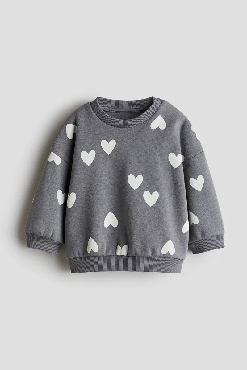 H&M Printed brushed-inside sweatshirt