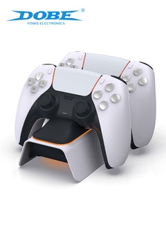 DOBE High-Speed PS5 Controller Charging Station, Fast DualSense Charger Dock with LED Indicators, Enhanced Playstation 5 Charging Stand, White  - Image 1