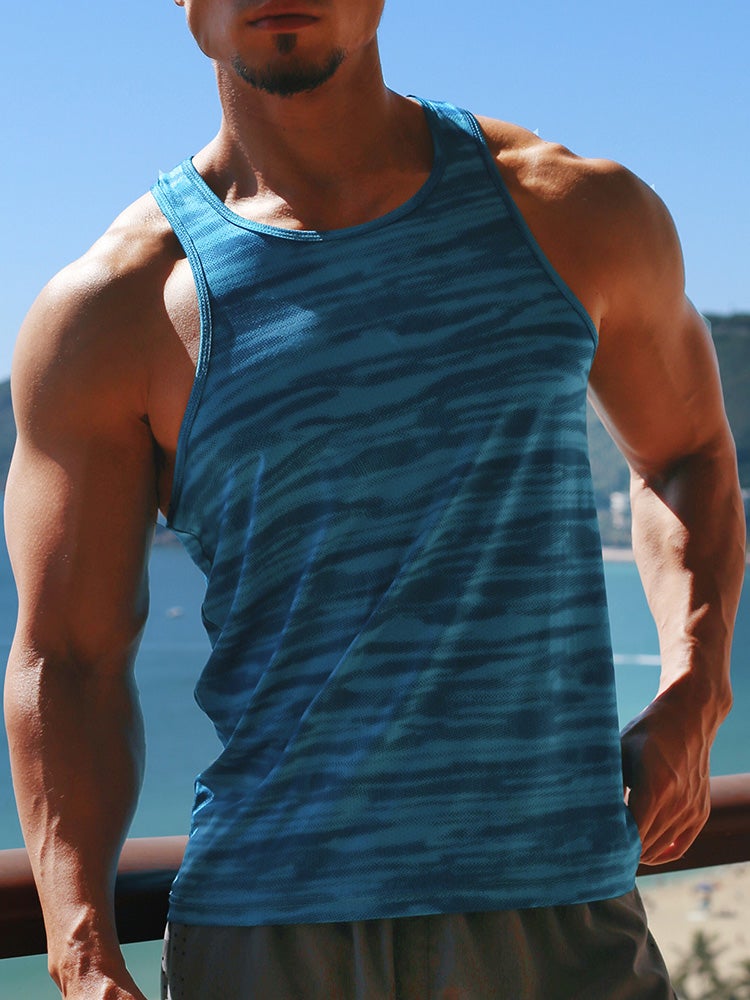 Men Sports Tank Top Sleeveless Loose Fit Quick-dry Breathable Basketball Training Athletic Gym Tops - Image 3