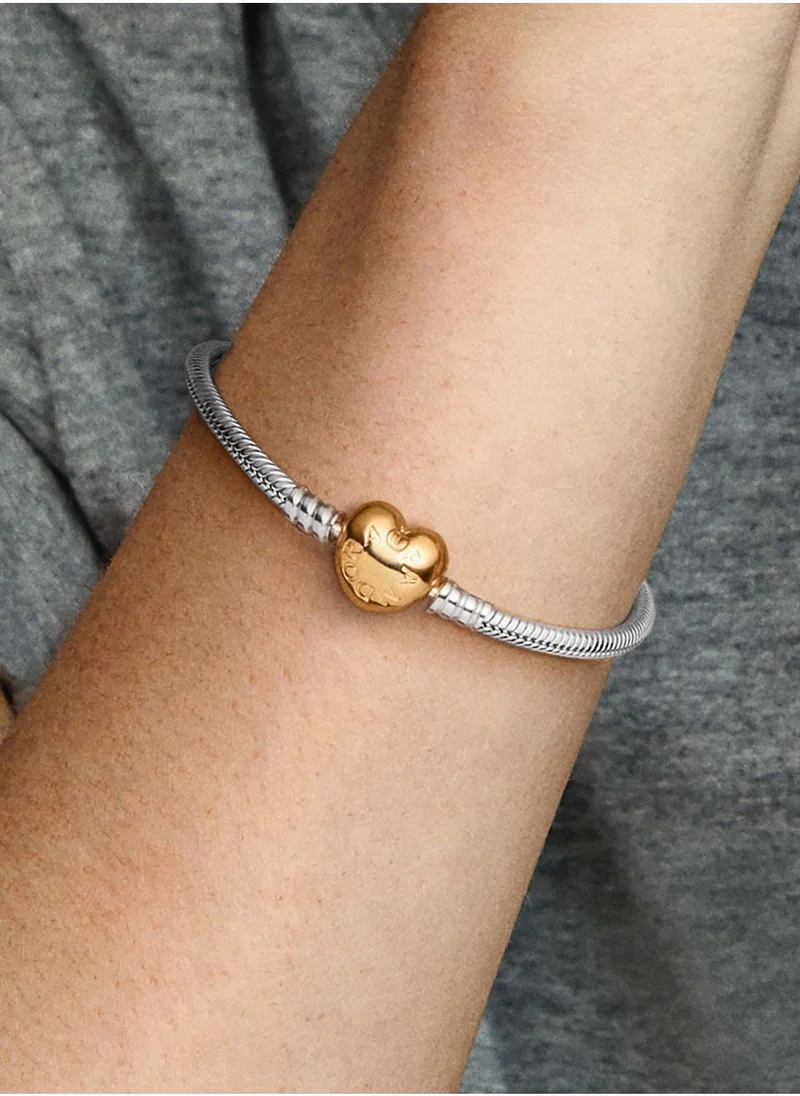 PANDORA Pandora Moments Heart Clasp Snake Chain Bracelet