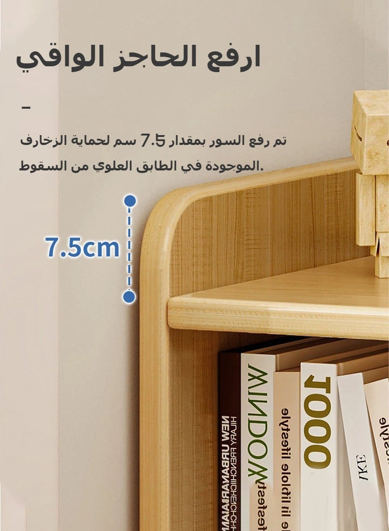 POWER 3 Tier Desktop Organizer Shelf 50*20*65CM Wooden Tabletop Bookshelf Storage Rack for Home Office Desk Space Saving Display Stand for Books Office Supplies Decor - Image 4