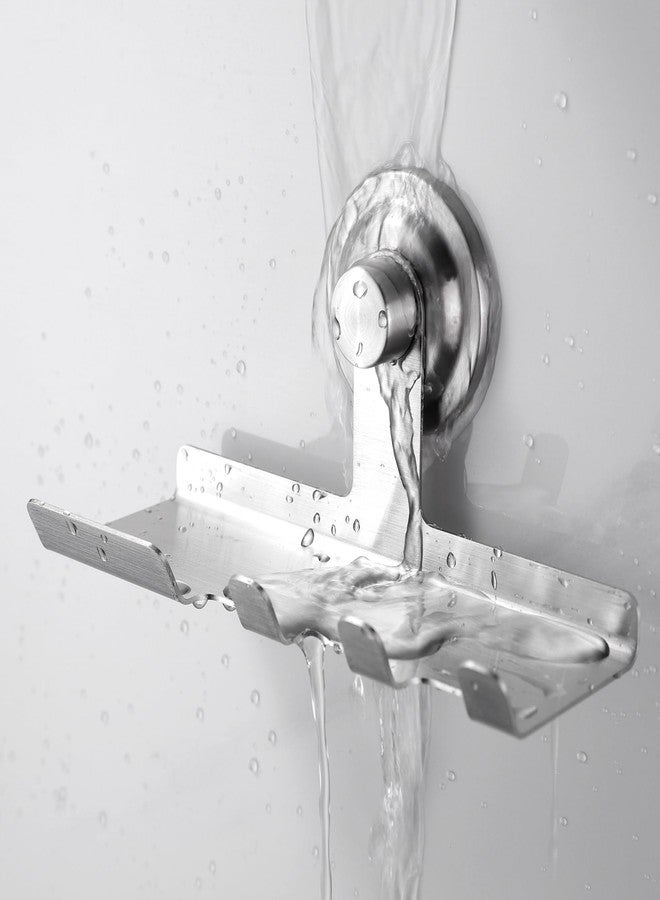 DELITON Razor Holder for Shower Wall, Heavy-Duty Suction Cup Hooks for Razor, Towel, Loofah, Removable Damage-Free Stainless Steel Shaver Holder Inside Shower - Image 3