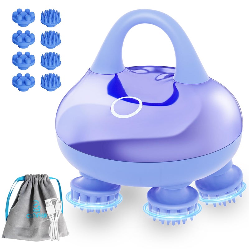 COMFIER Cordless Scalp Massager Hair Growth with 3 kneading ModesWaterproof Head Massage with 8 Claws for Deep CleansingBody Cat Head ScratcherGift for Women