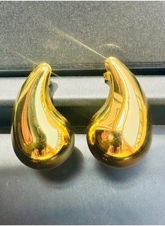 Generic Teardrop Chunky Golden Earring for Women  - Image 2