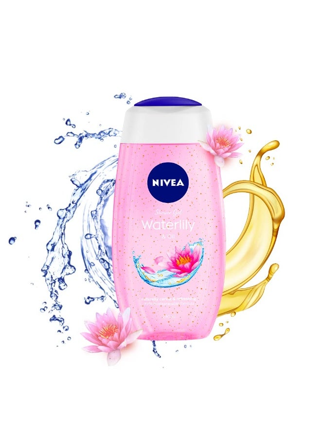 NIVEA Waterlily & Oil 250ml Body Wash| Shower Gel with Care Oil Pearls| Refreshing Scent of Waterlily Flower|Clean, Healthy & Moisturized Skin - Image 4