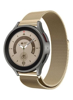 Samsung Galaxy Watch 5 / Pro Band Milanese Stainless Steel Strap 20mm Compatible with Watch5 (44mm/40mm) (45mm) Vintage Gold