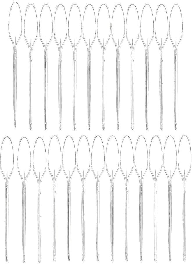 SILA Sylla plastic spoons, 25 count - clear 