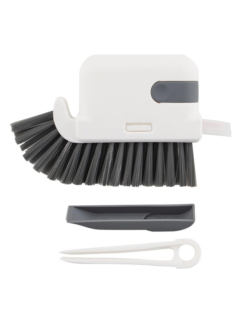 Excefore Crevice Cleaning Brush, 2 Pack 3 in 1 Hand-held Groove Gap Cleaning Brush Tools, Window or Sliding Door Track Cleaner for Window Track, Shower, Kitchen, Sink, Corner, Floor Lines  - Image 1