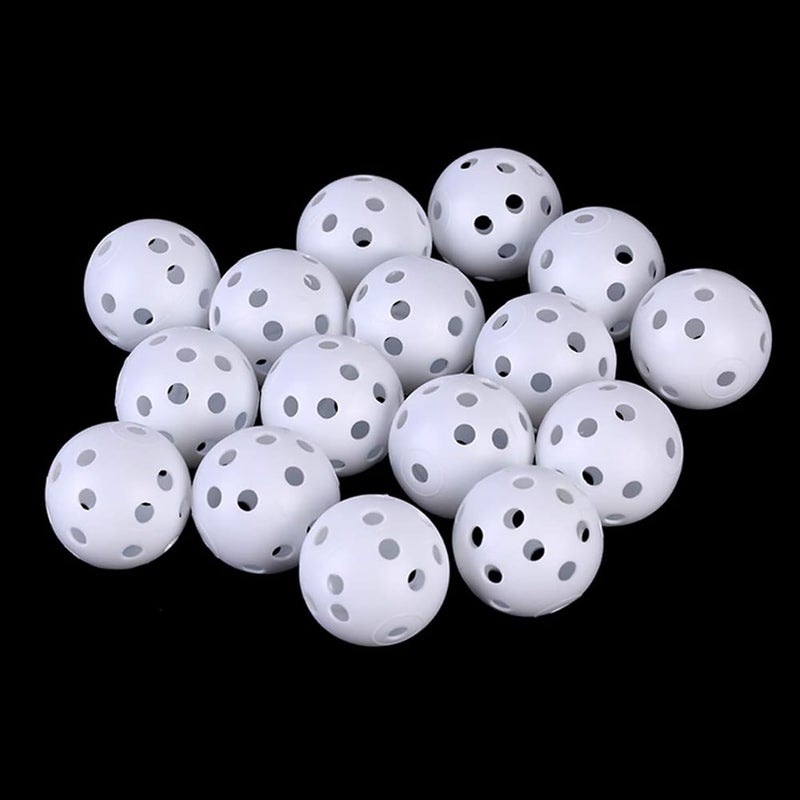 FUNZON Practice Golf Balls, 25 Pack Plastic Airflow Hollow Golf Balls for Driving Range, Swing Training, Lightweight, Training Golf Balls Indoor/Outdoor Use - Image 5