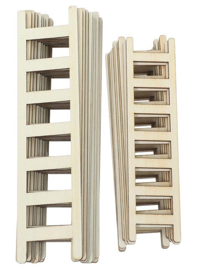 Alasum Miniature Wooden Ladder Set - Tiny Dollhouse Accessories for DIY Craft Projects, Suitable for Mini Landscape Decoration - Image 1