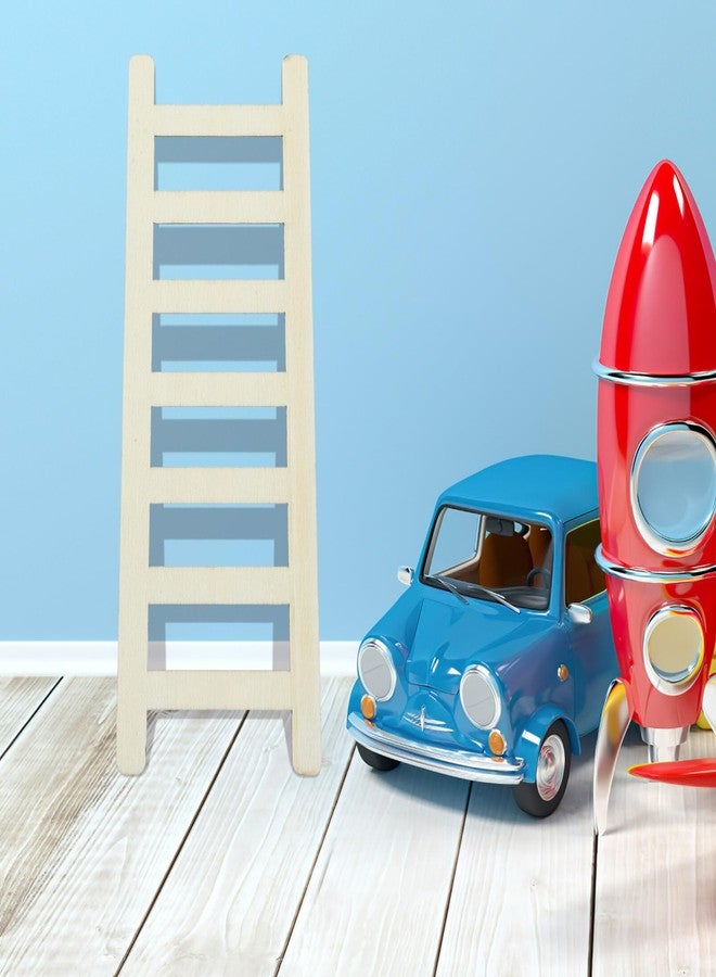 Alasum Miniature Wooden Ladder Set - Tiny Dollhouse Accessories for DIY Craft Projects, Suitable for Mini Landscape Decoration - Image 2