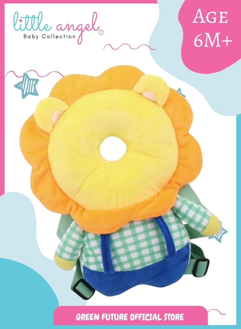 Baby Head Protection Pillow - Soft Cushion Backpack for Infants, Adjustable Safety Helmet for Crawling and Walking, Cute Animal Design for Toddlers - Image 1
